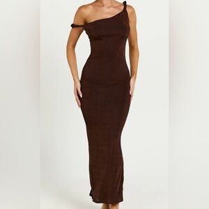 Elegant Brown Women's Dress